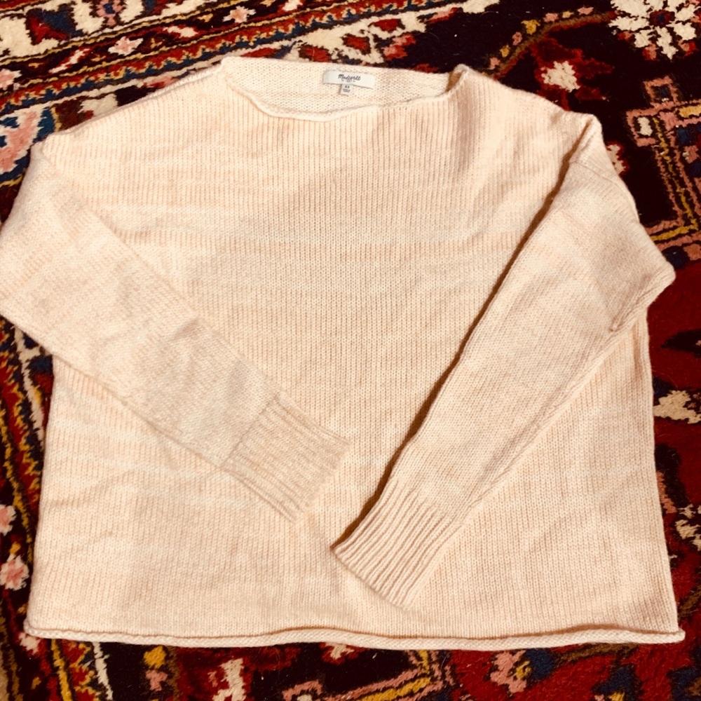 Madewell peach colored sweater